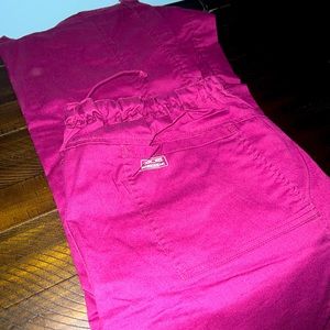 Cherokee Workwear Wine Scrub Pants - Size Medium